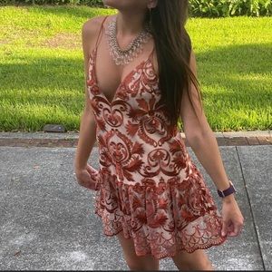Beautiful colors and lace dress